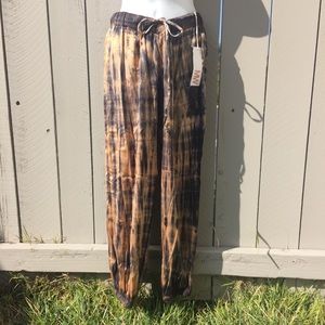 Maggie Wards Silk Gold River Pants New Small